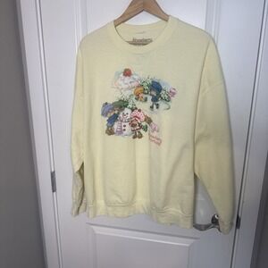 Pacsun‎ Strawberry Shortcake Yellow Sweatshirt Winter Scene Size OS